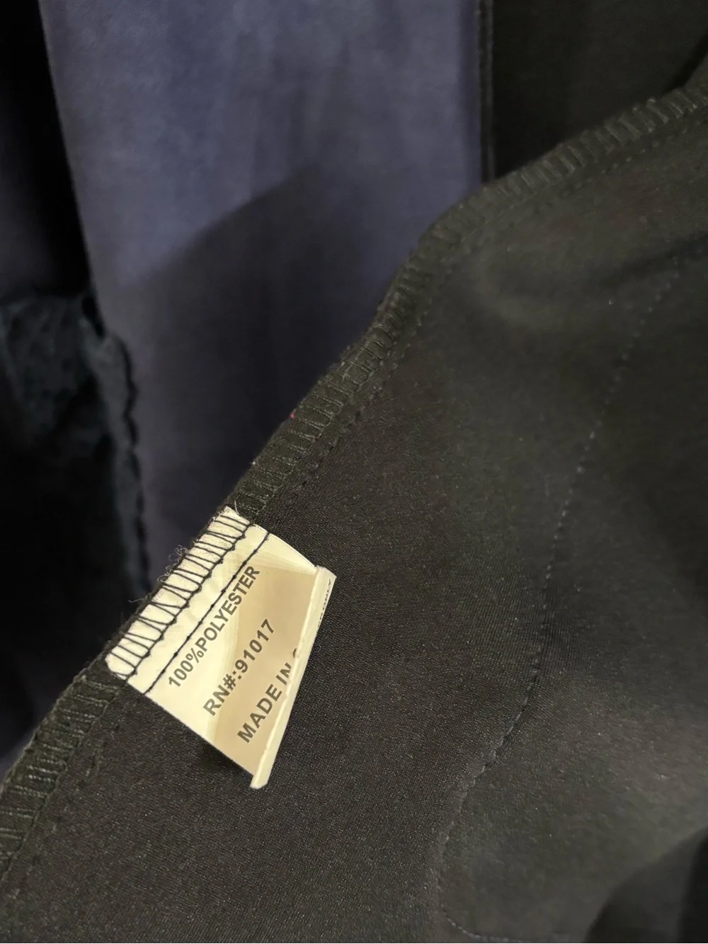 Women's Navy Blazer with Crochet Pockets - Picture 5 of 5